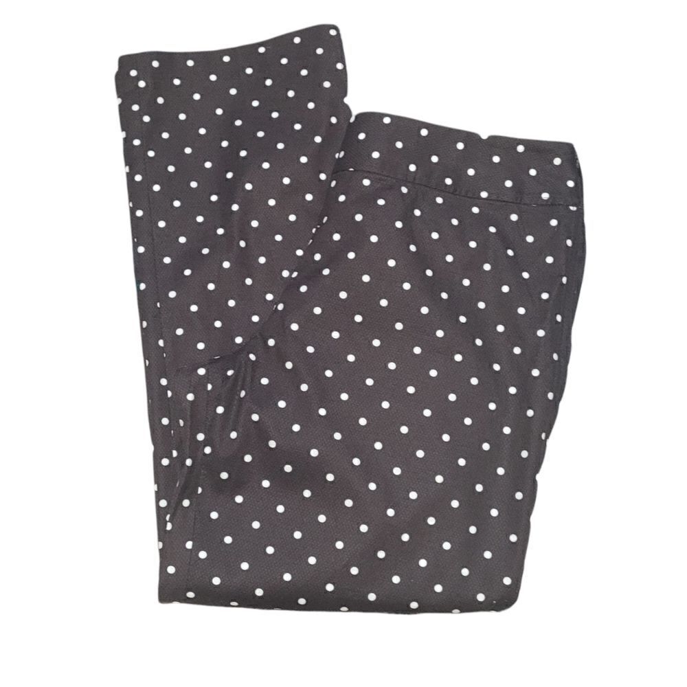 Loft brown polka-dot stretch pants